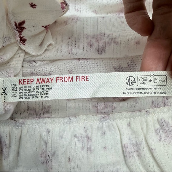 Anthropologie Floral Ruffle Mini Dress Cottagecore Babydoll Size Large - Picture 5 of 9